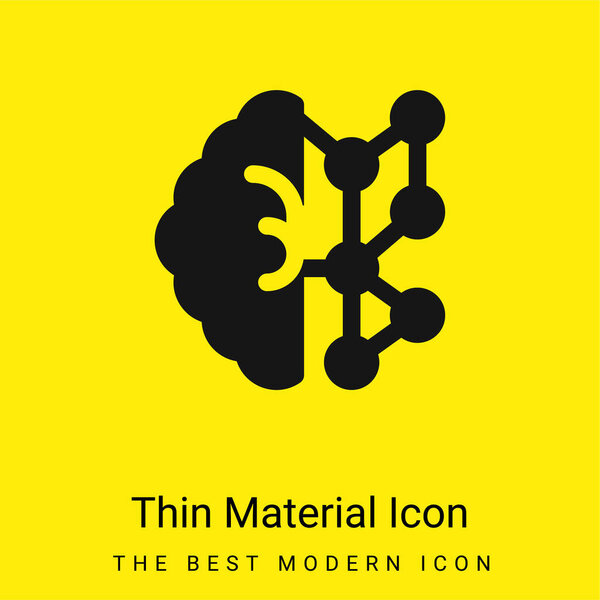 ИИ минимальный ярко-желтый значок материала