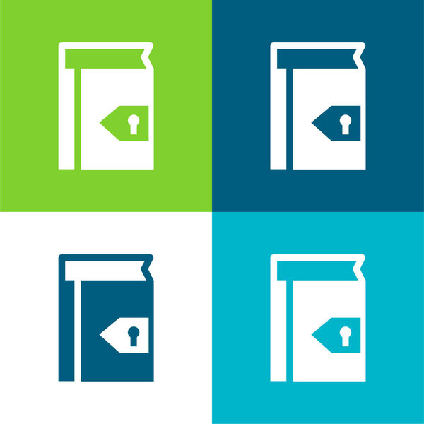 Книга с четырехцветным минимальным набором иконок