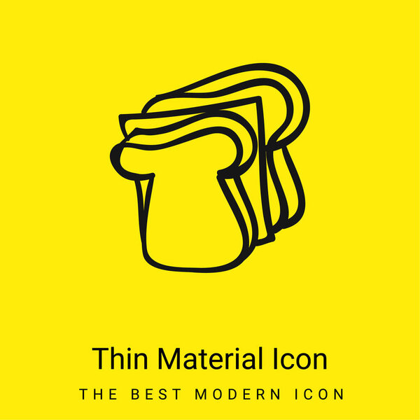 Bread Hand Drawn Slices minimal bright yellow material icon