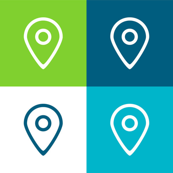 Большая карта Placeholder Наброски интерфейса Плоский четырехцветный минимальный набор иконок