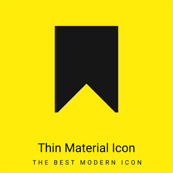 Закладка минимальный ярко-желтый материал значок