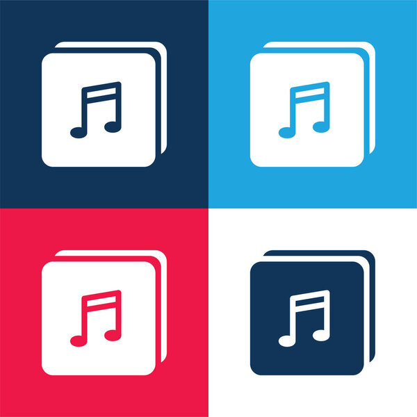 Минимальный набор значков синего и красного цветов