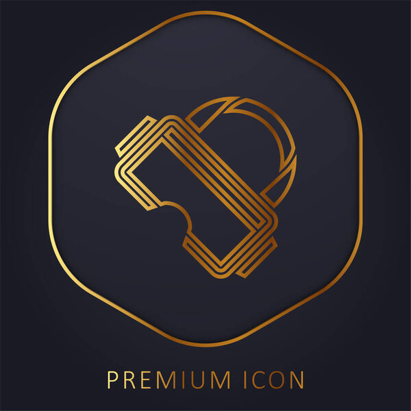 Логотип или иконка золотой линии Ar Glasses