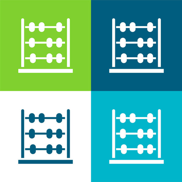 Abacus Toy Плоский четырехцветный минимальный набор значков