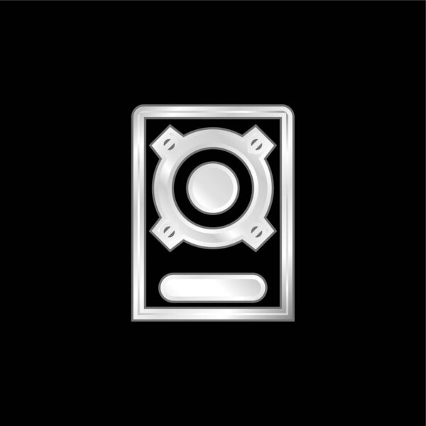 Бумбокс с серебристой металлической иконой