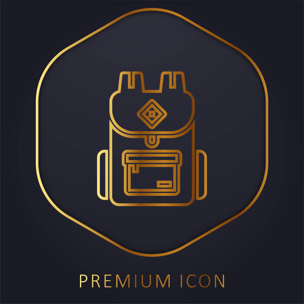 Рюкзак золотой линии премиум логотип или значок