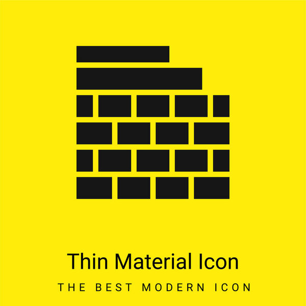 Brickwall minimal bright yellow material icon