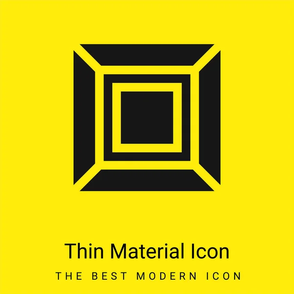 Arte Mínimo Icono Material Amarillo Brillante — Vector de stock