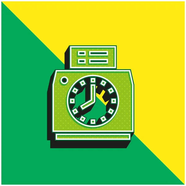 Attendance Green Yellow Modern Vector Icon Logo — Stock Vector