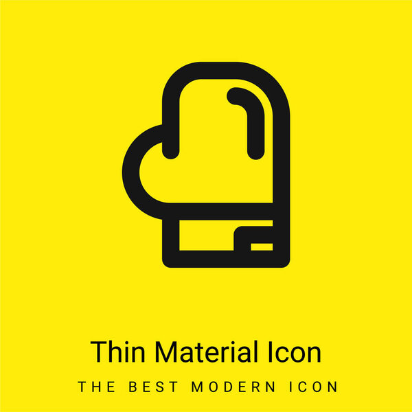 Boxing minimal bright yellow material icon