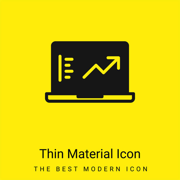 Analytics minimal bright yellow material icon