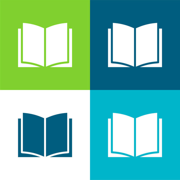 Книга Плоский четырехцветный минимальный набор значков