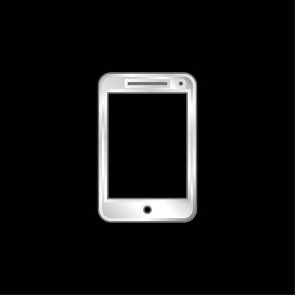 Серебристый иконка смартфона с большим экраном