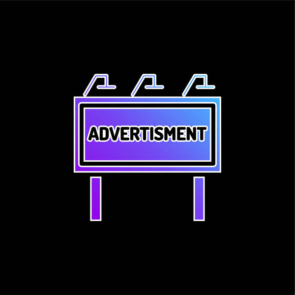 Ads blue gradient vector icon