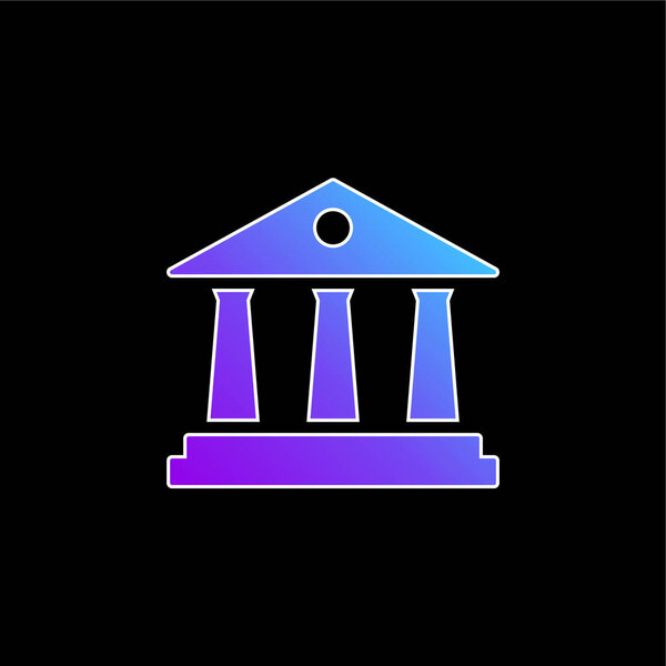 Bank blue gradient vector icon