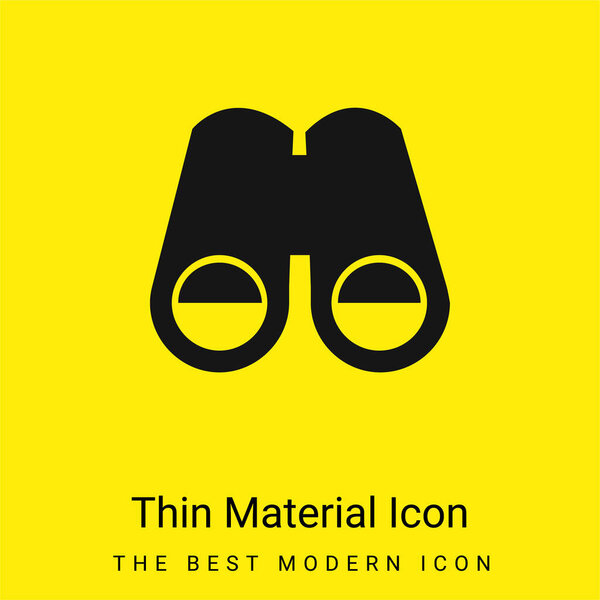 Бинокль минимальный ярко-желтый значок материала