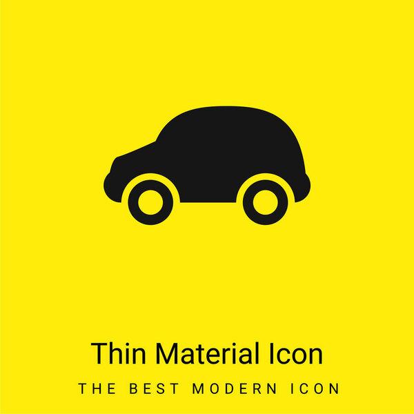 Black Car minimal bright yellow material icon