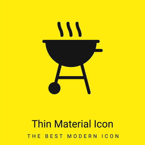 Bbq minimal bright yellow material icon