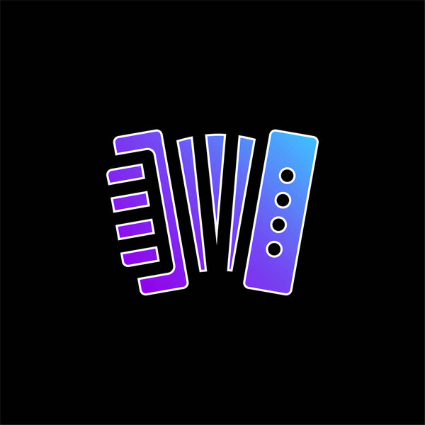 Accordion blue gradient vector icon