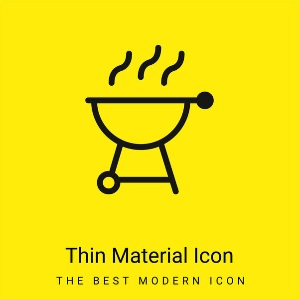 BBQ Grill minimal bright yellow material icon