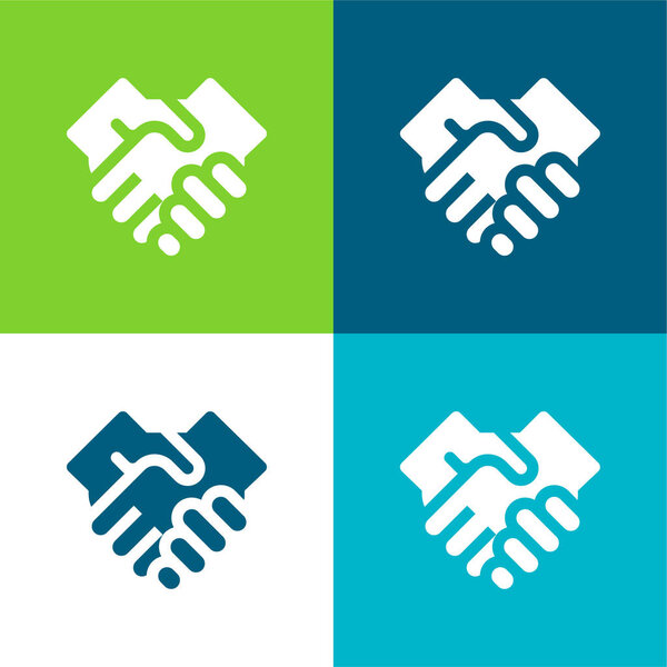 Agreement Flat four color minimal icon set