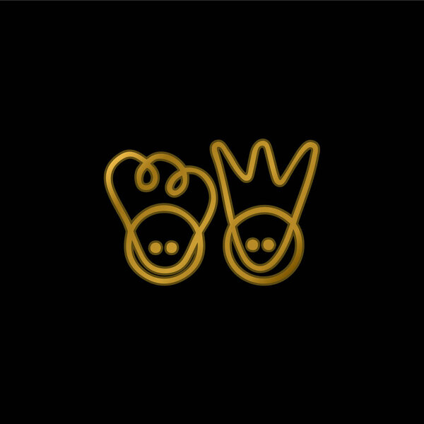 Объявления Scuttlepad логотип позолоченный металлический значок или логотип вектор