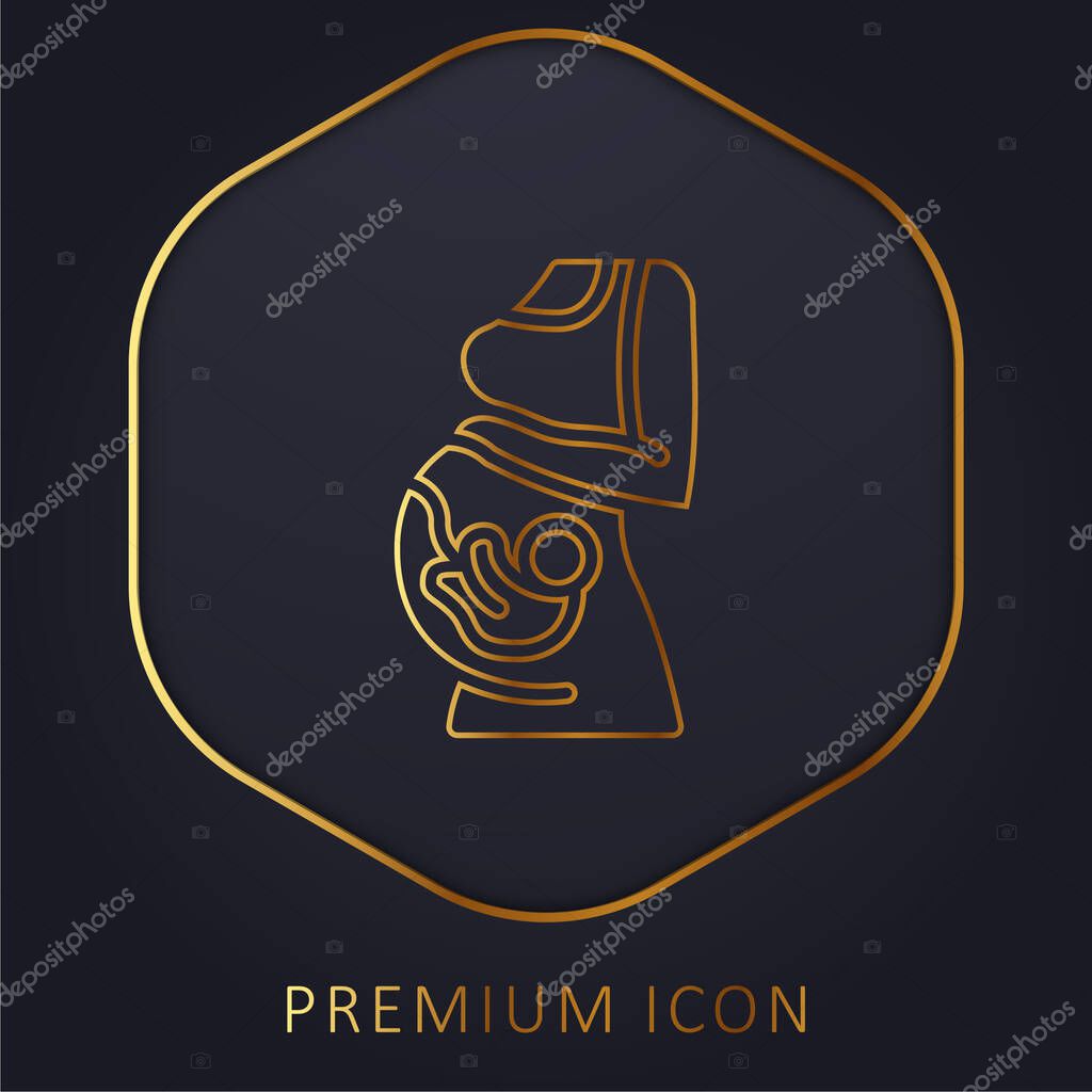 Baby golden line premium logo or icon