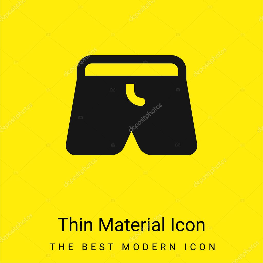 Boxers minimal bright yellow material icon