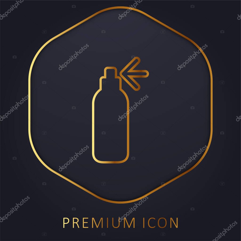 Beauty Perfume golden line premium logo or icon