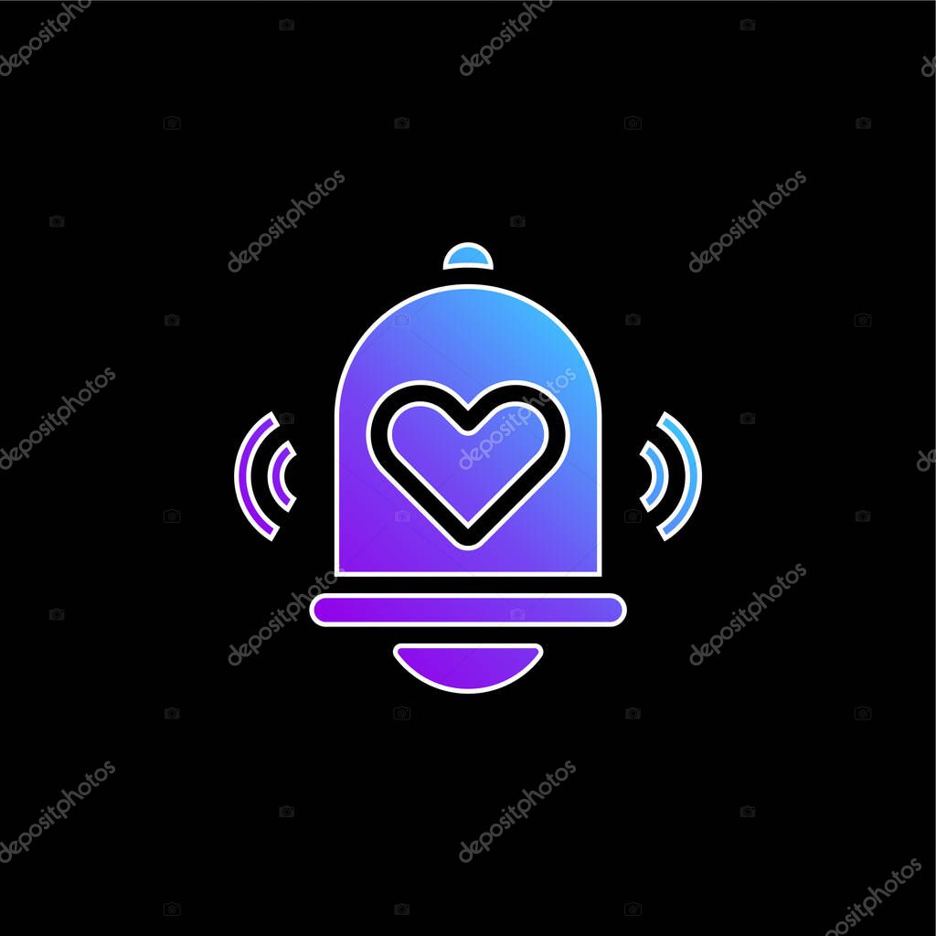 Bell blue gradient vector icon