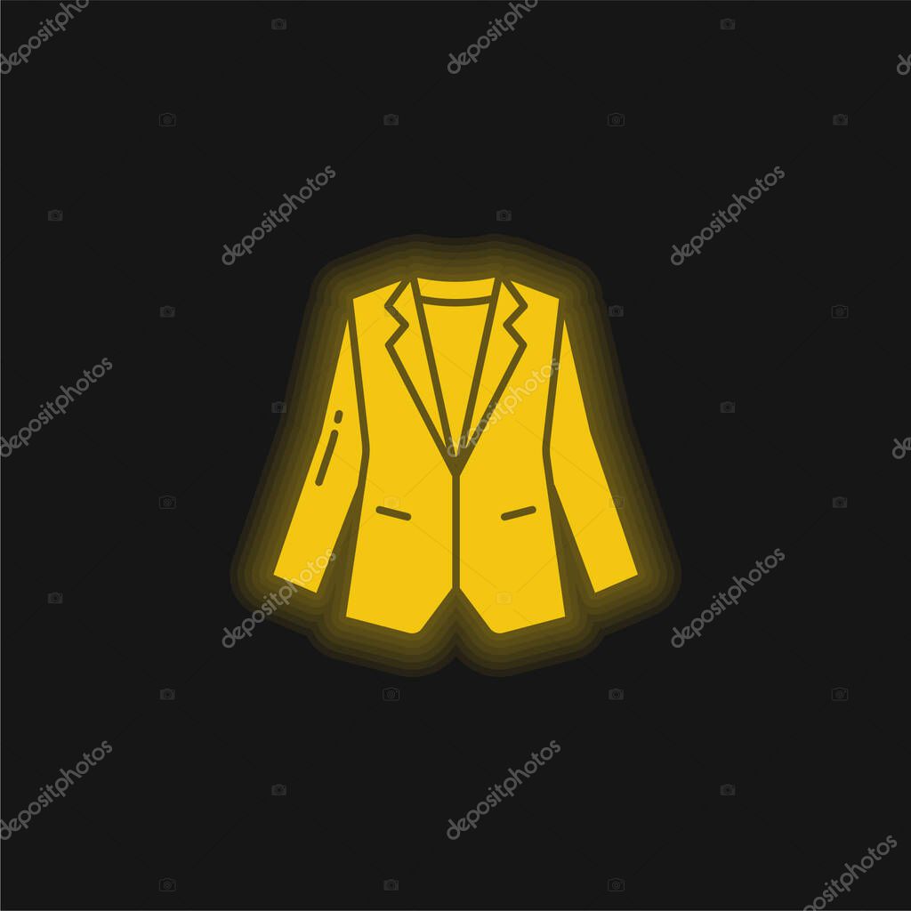 Blazer yellow glowing neon icon