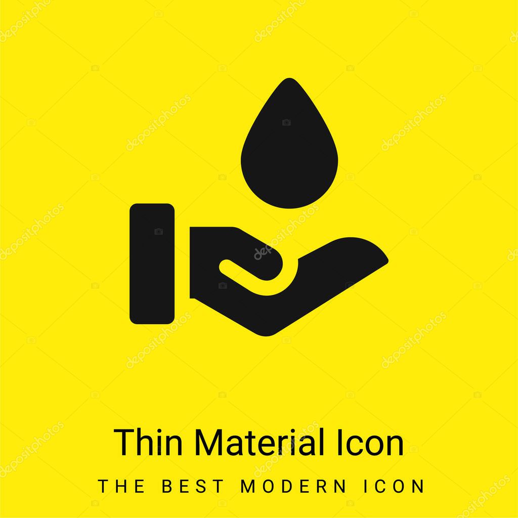 Blood Drop minimal bright yellow material icon