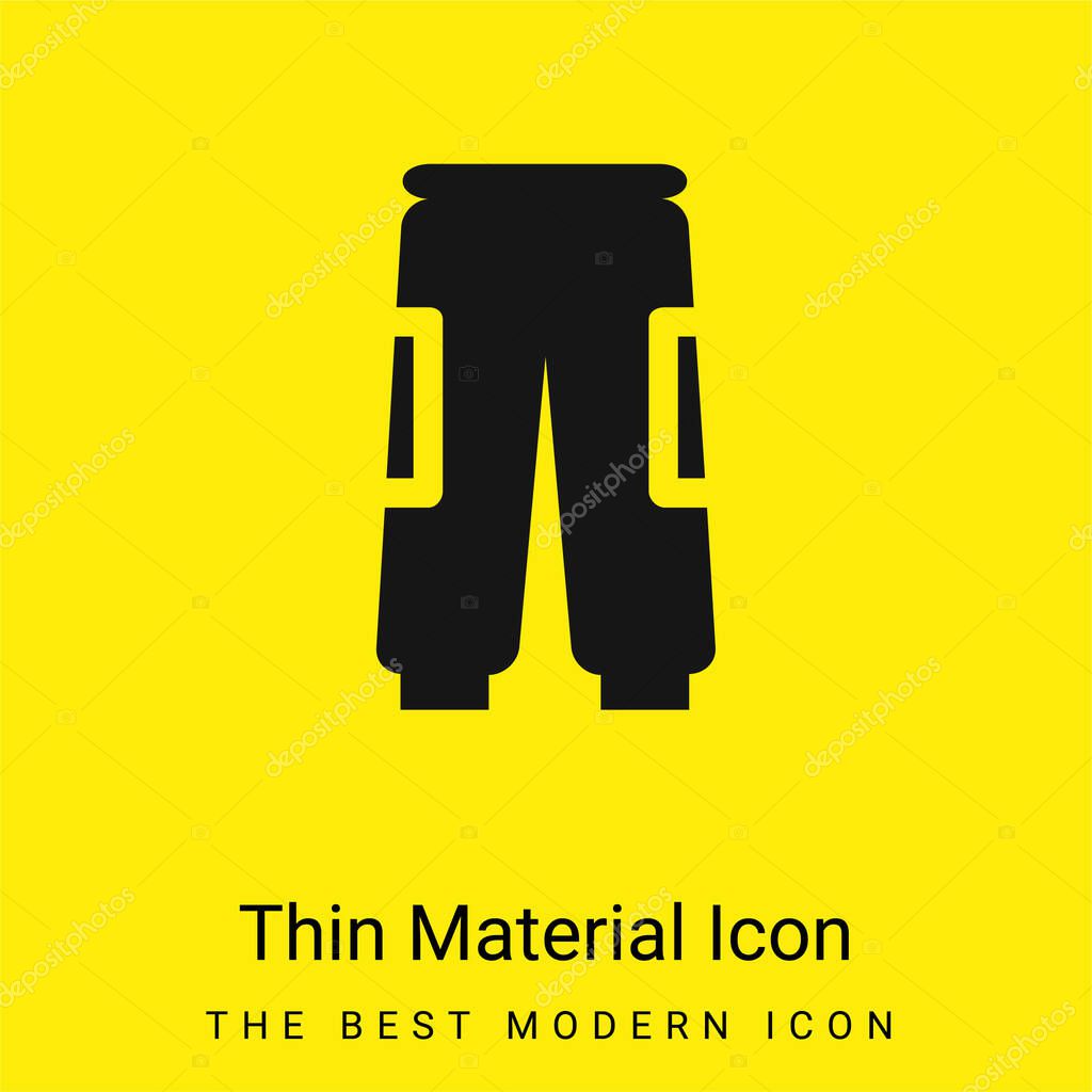 Bag Pants minimal bright yellow material icon