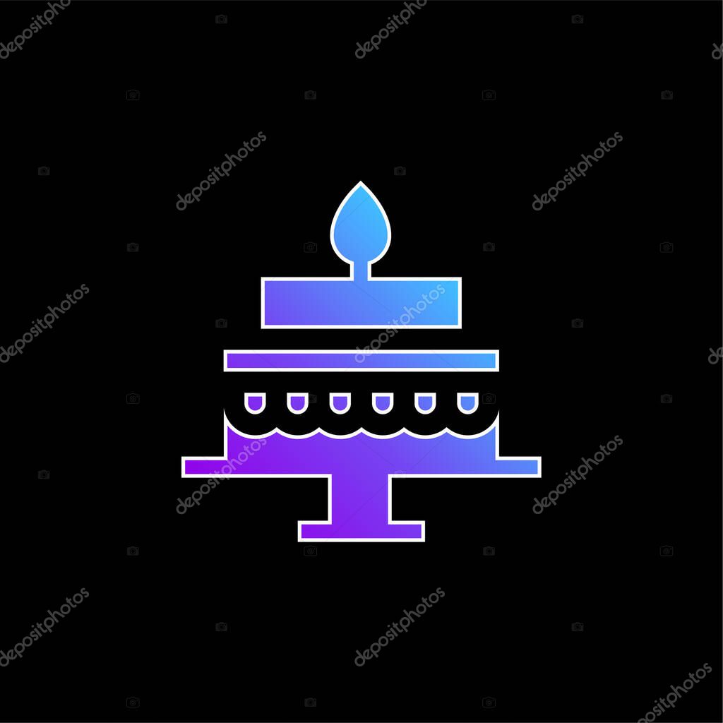 Birthday Cake blue gradient vector icon