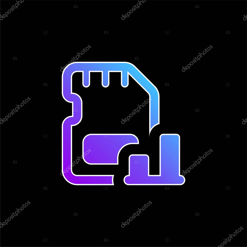 Bar Graph blue gradient vector icon