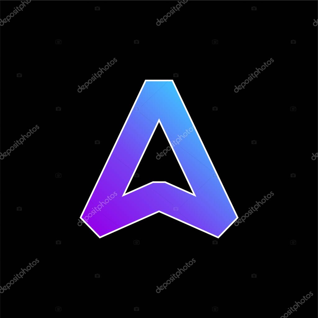 Arrow blue gradient vector icon