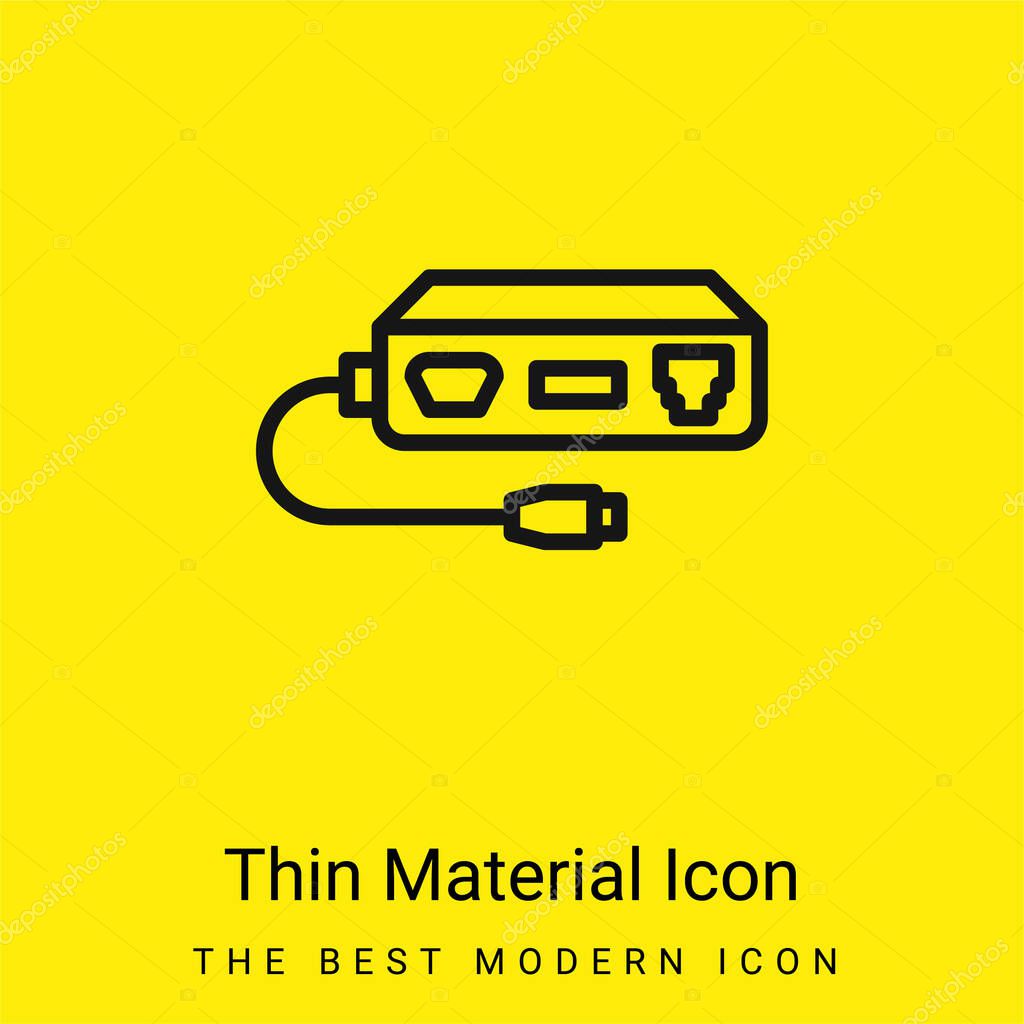 Adapter minimal bright yellow material icon