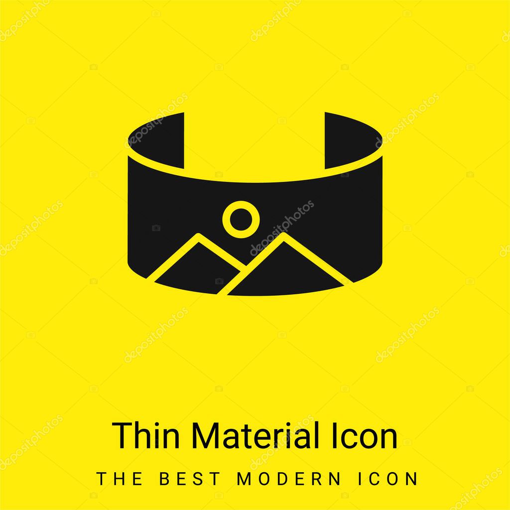 360 Image minimal bright yellow material icon