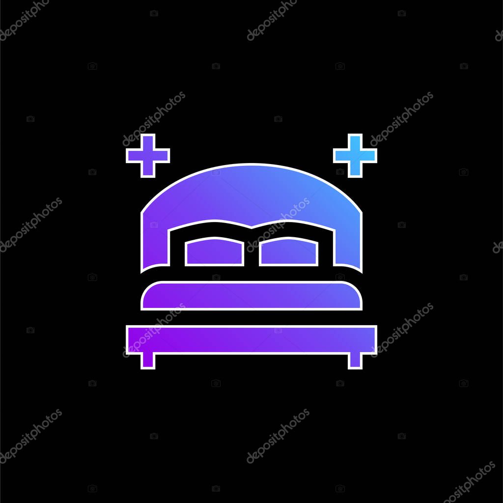 Bedroom blue gradient vector icon