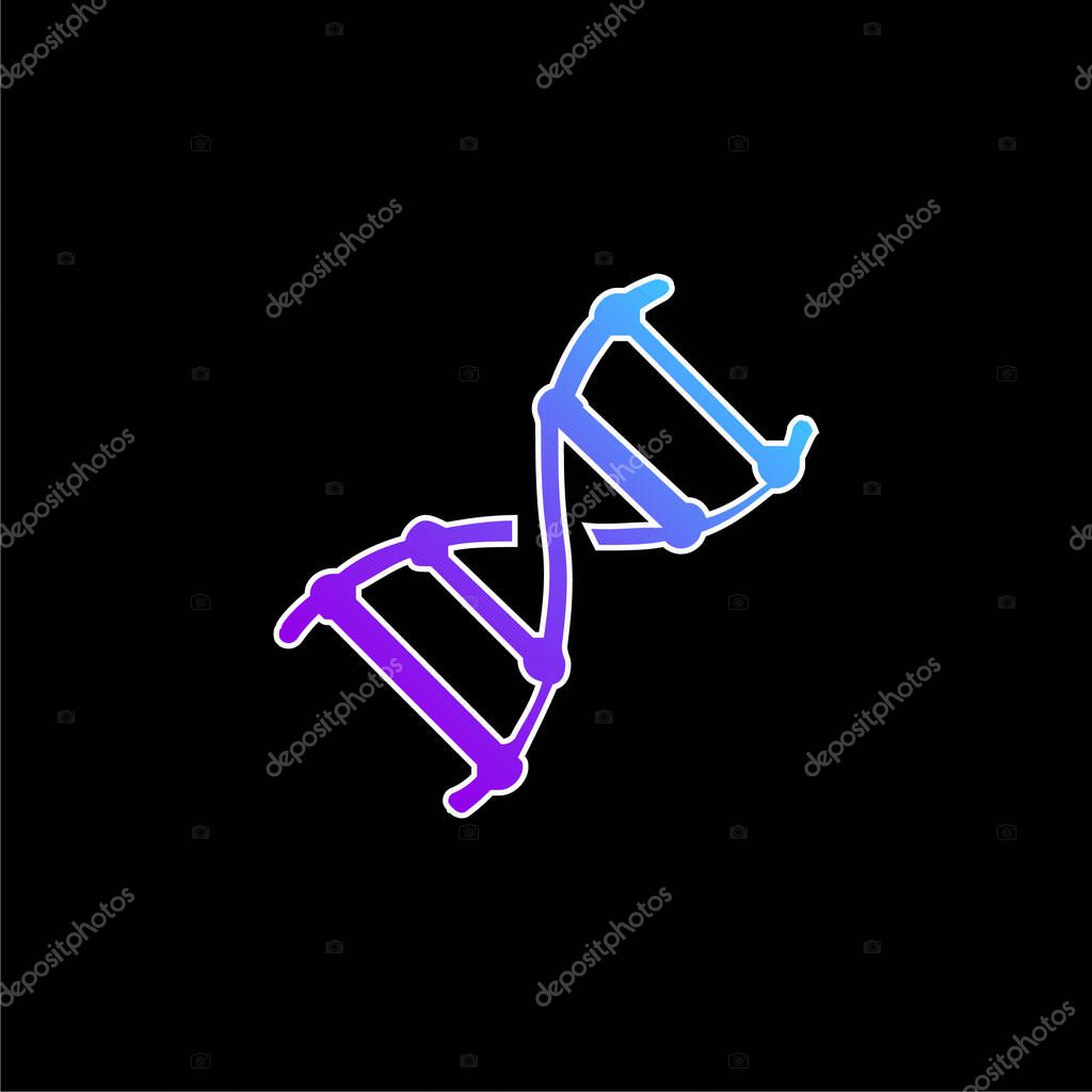 Biotech blue gradient vector icon