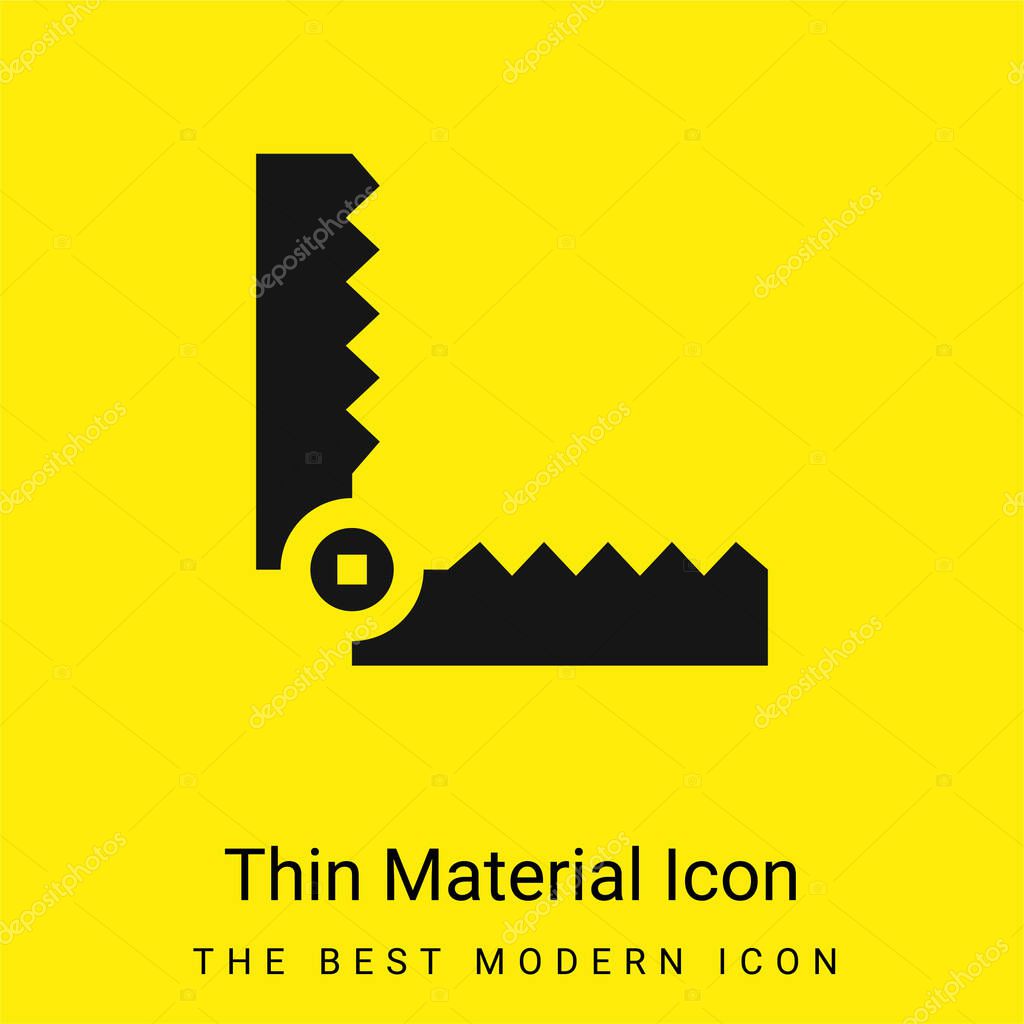 Bear Trap minimal bright yellow material icon