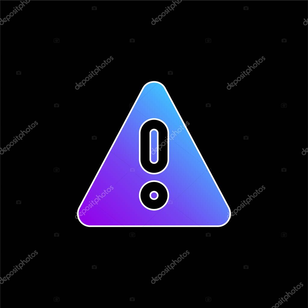 Alarm blue gradient vector icon