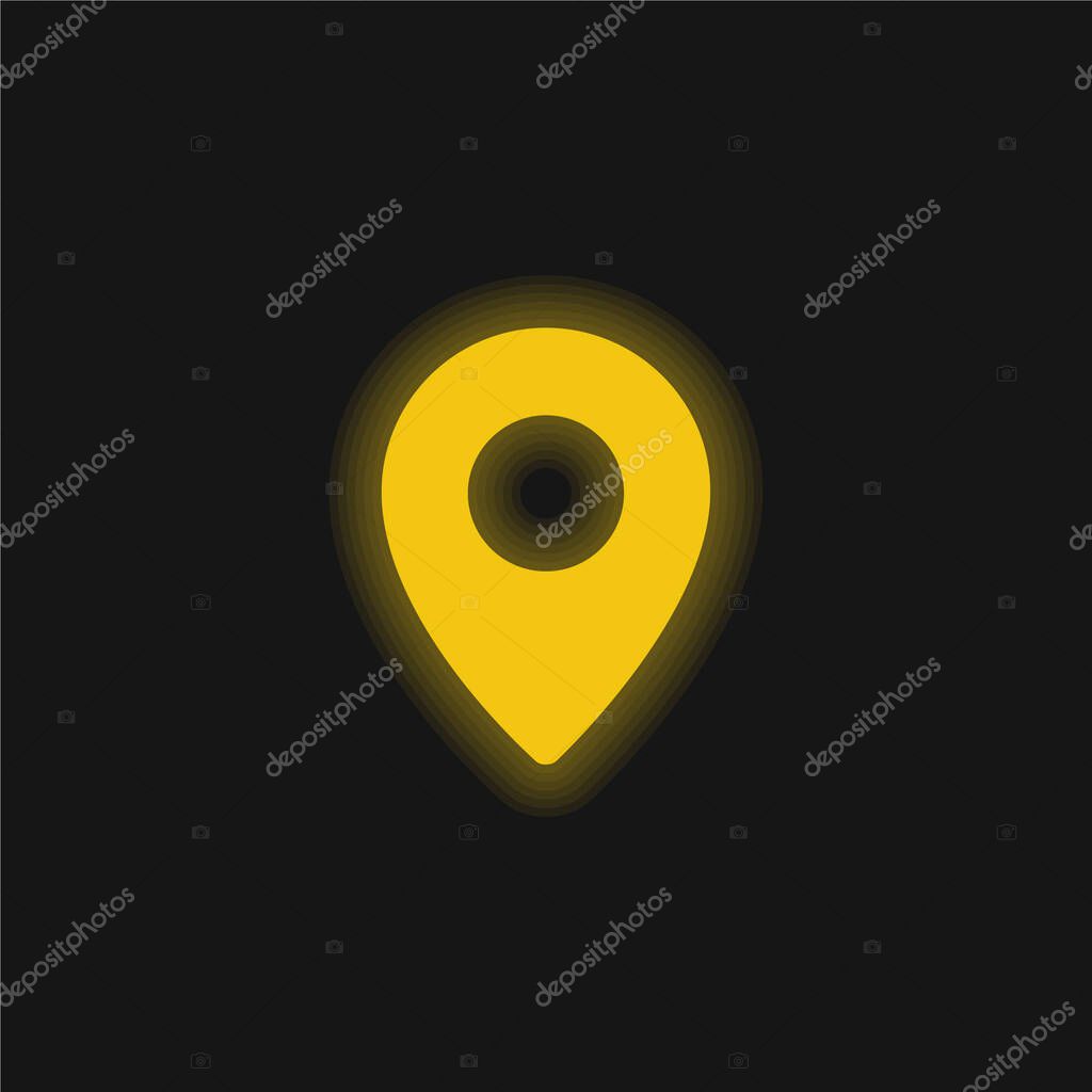 Black Placeholder Variant yellow glowing neon icon