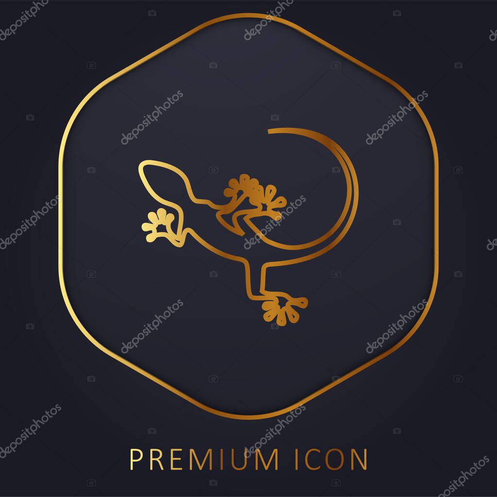 Animal golden line premium logo or icon