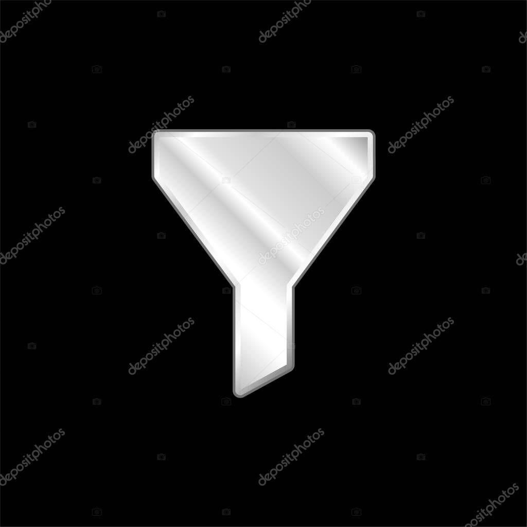 Big Funnel silver plated metallic icon