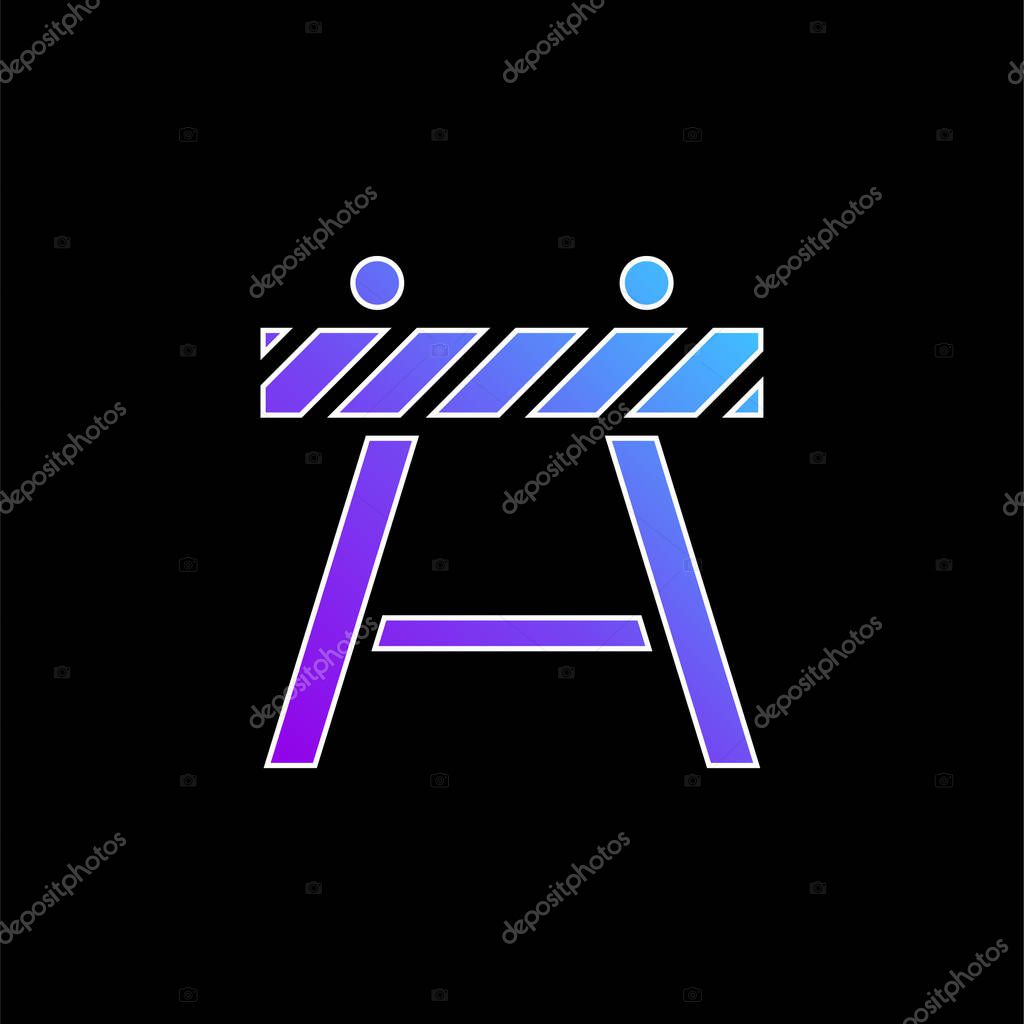 Barricade blue gradient vector icon