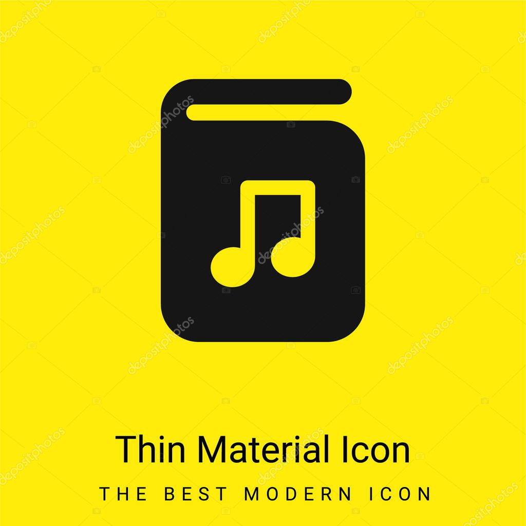 Audio Book minimal bright yellow material icon