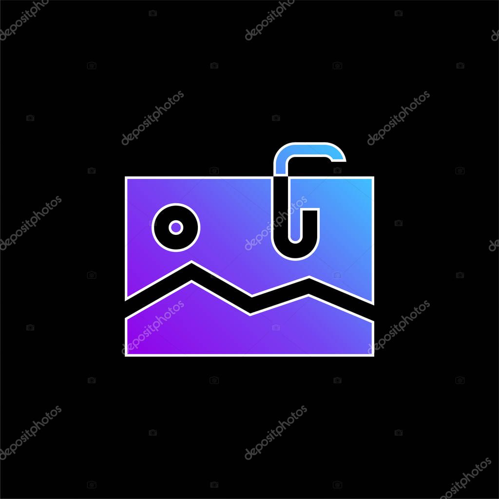 Attached blue gradient vector icon