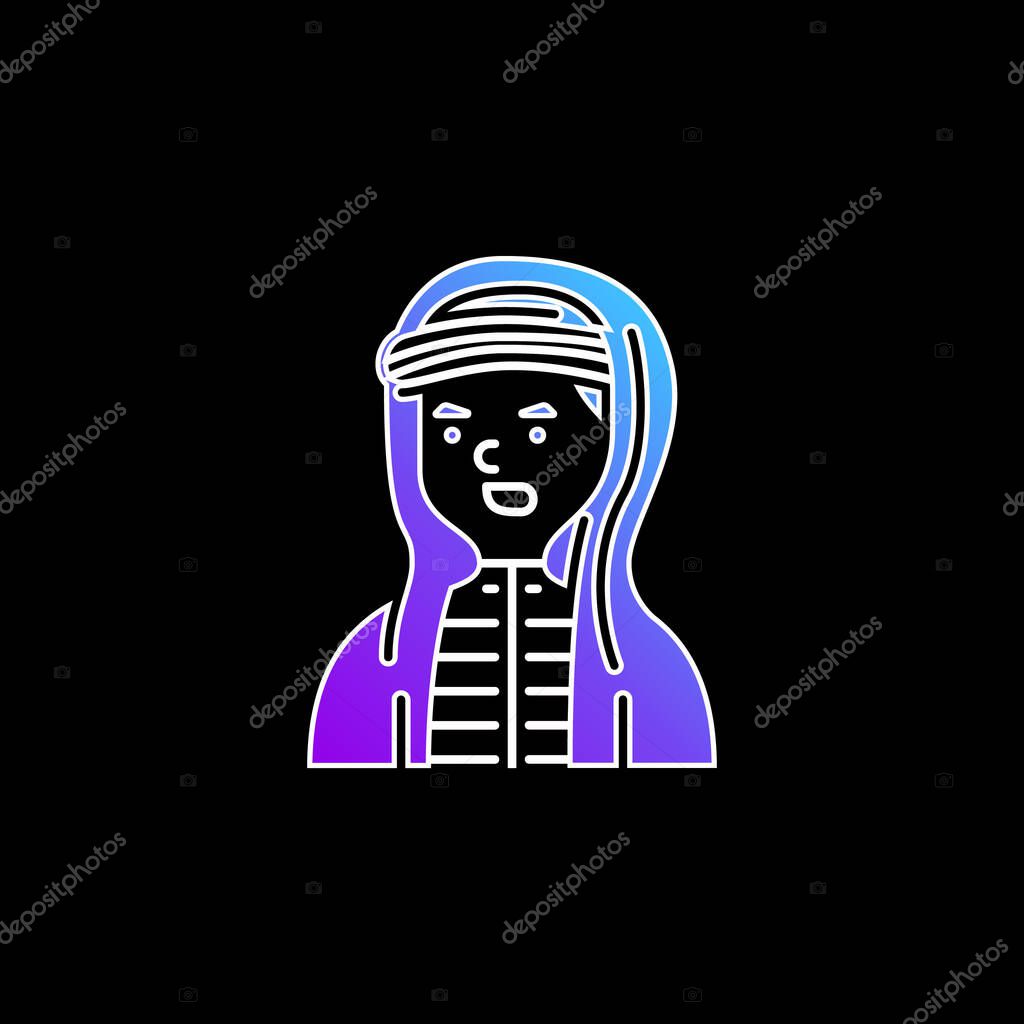 Boy blue gradient vector icon