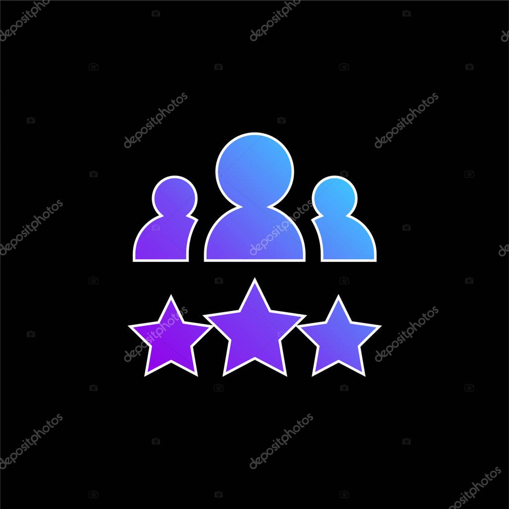 Best Employee blue gradient vector icon
